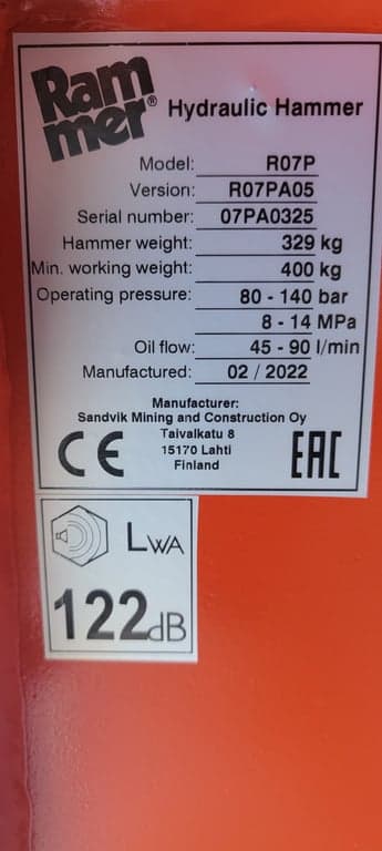 TB370 1000lb Hydraulic Breaker